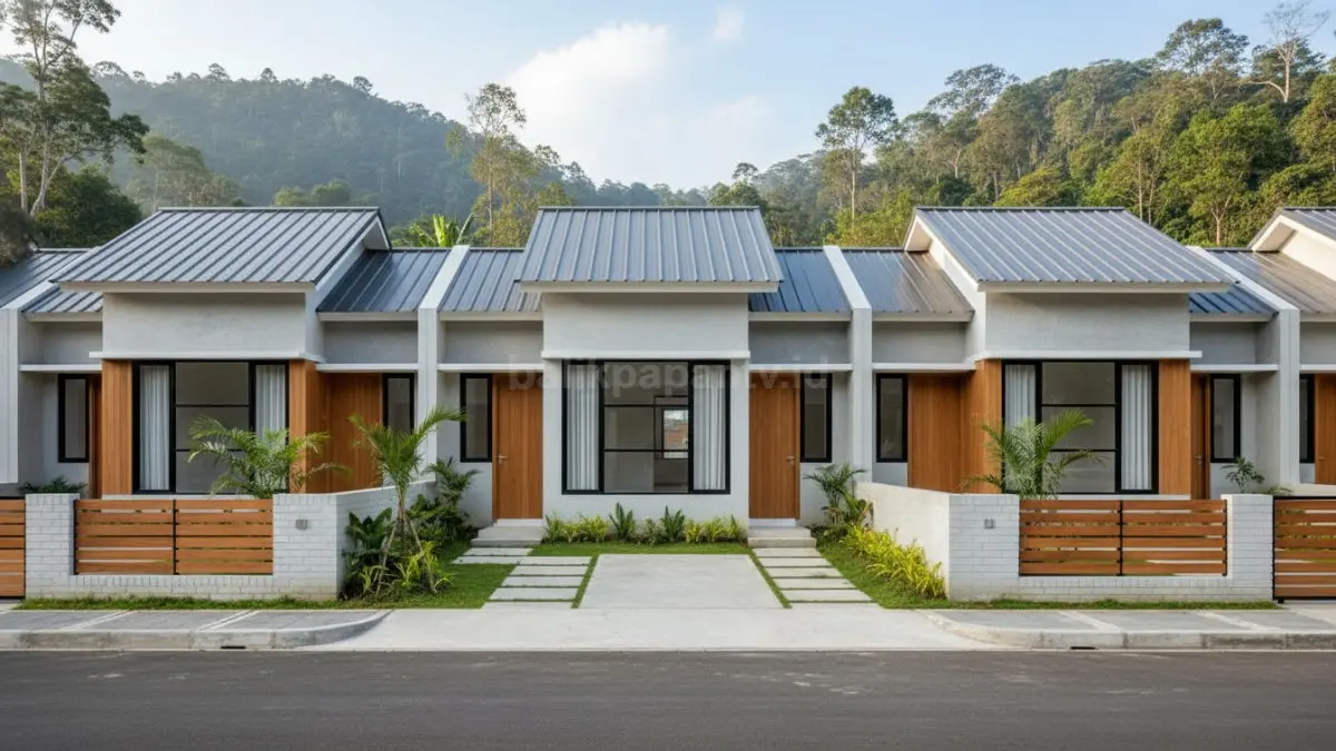 Deretan rumah tipe kecil dan menengah di Balikpapan yang menjadi fokus baru pengembang pada 2026.(BTV/Ai)