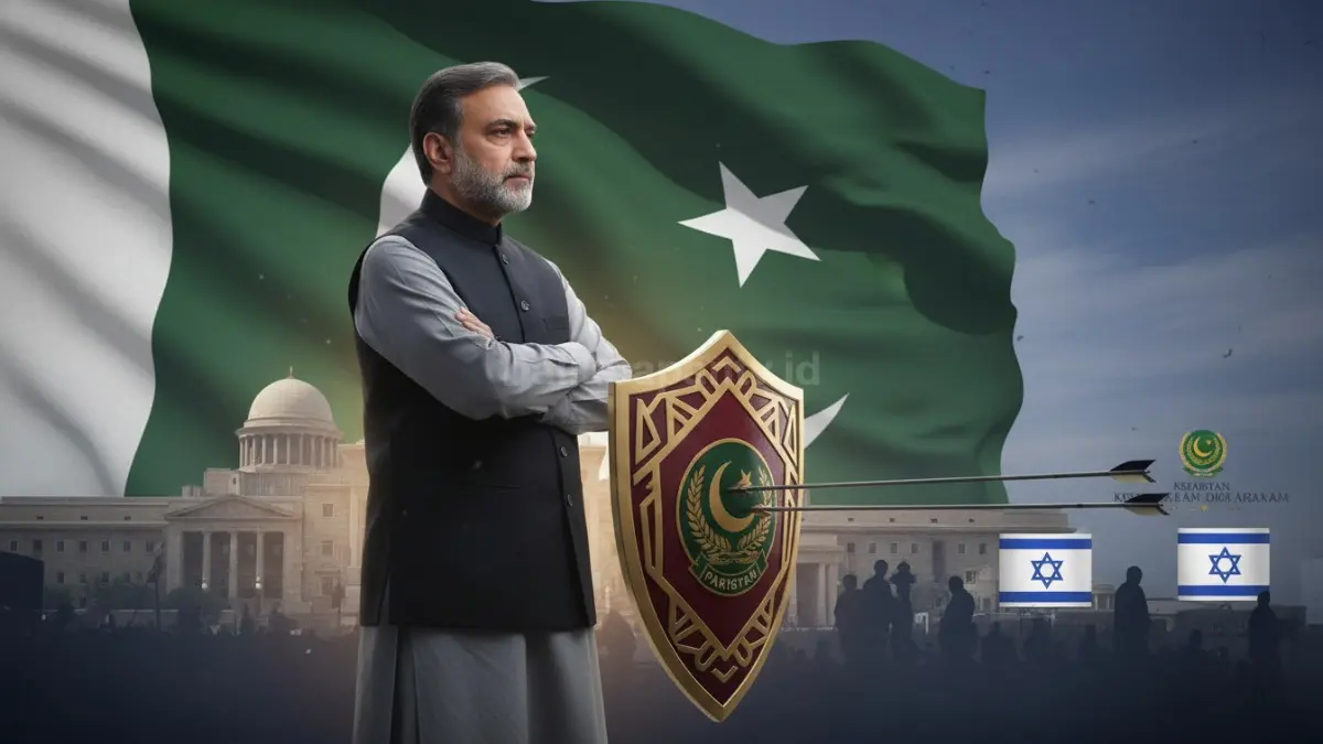 Ilustrasi paspor Pakistan dan dinamika hubungan diplomatik terkait sikap Islamabad terhadap Israel.