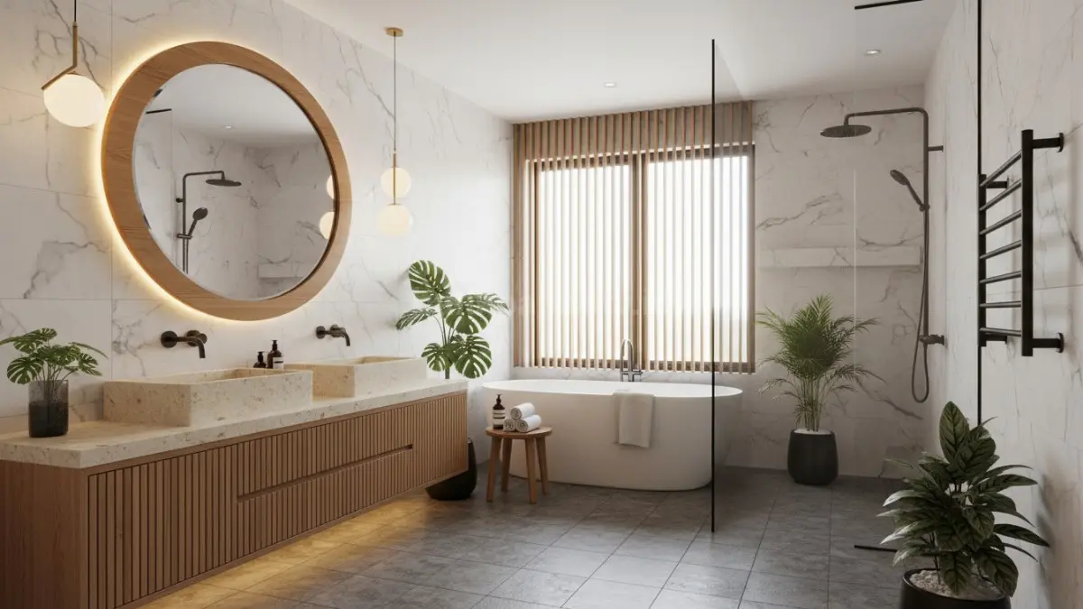 Kamar mandi bergaya spa menciptakan suasana mewah dan menenangkan untuk pengalaman relaksasi yang lebih maksimal. (BTV/Ai)
