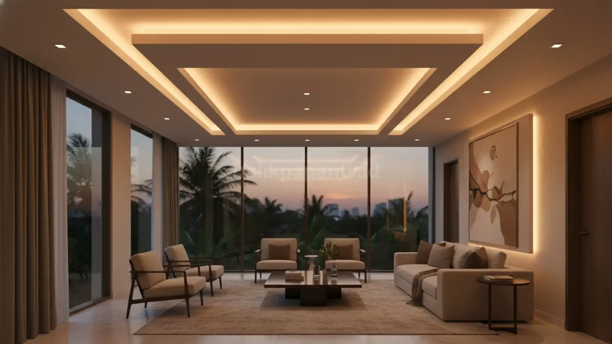 LED Cove Lighting pada Plafon Bertingkat (BTV/Ai)