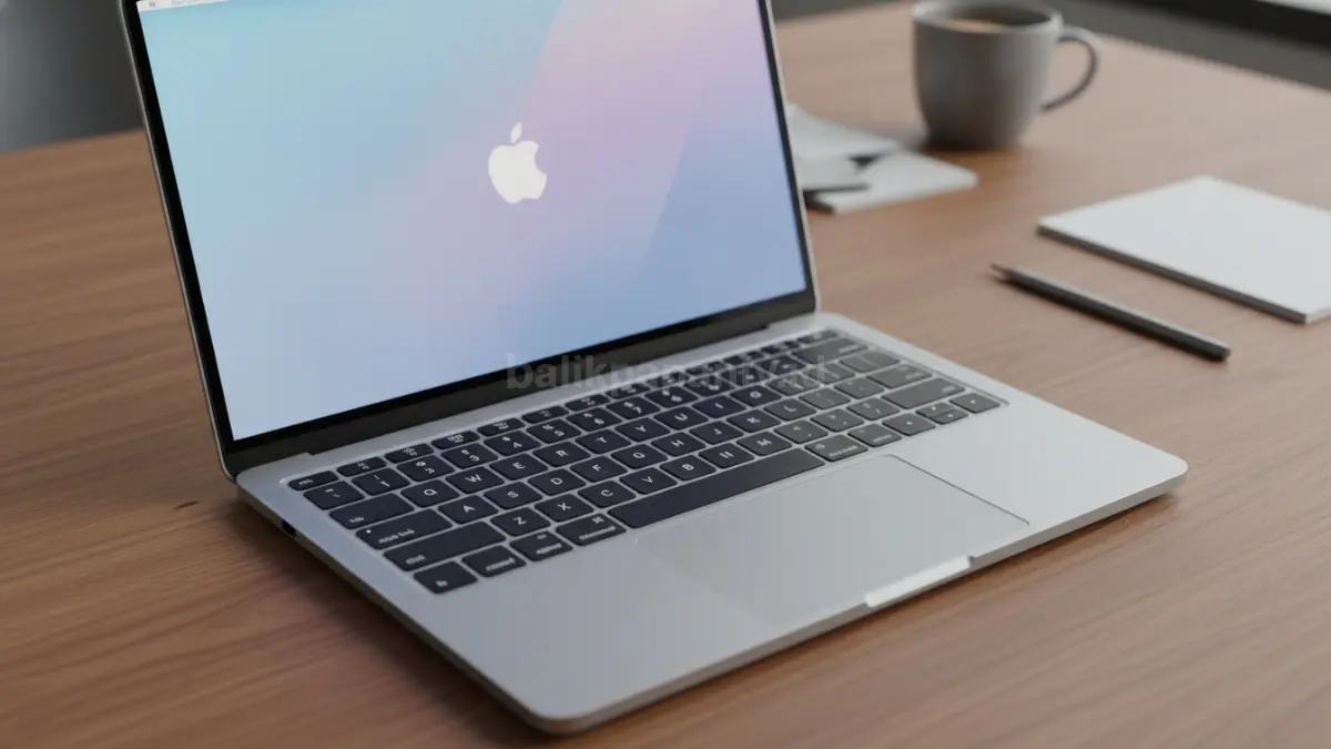 MacBook Neo Basic Silver dengan desain aluminium premium dan chipset Apple A18 Pro untuk kebutuhan harian. (BTV/Ai)