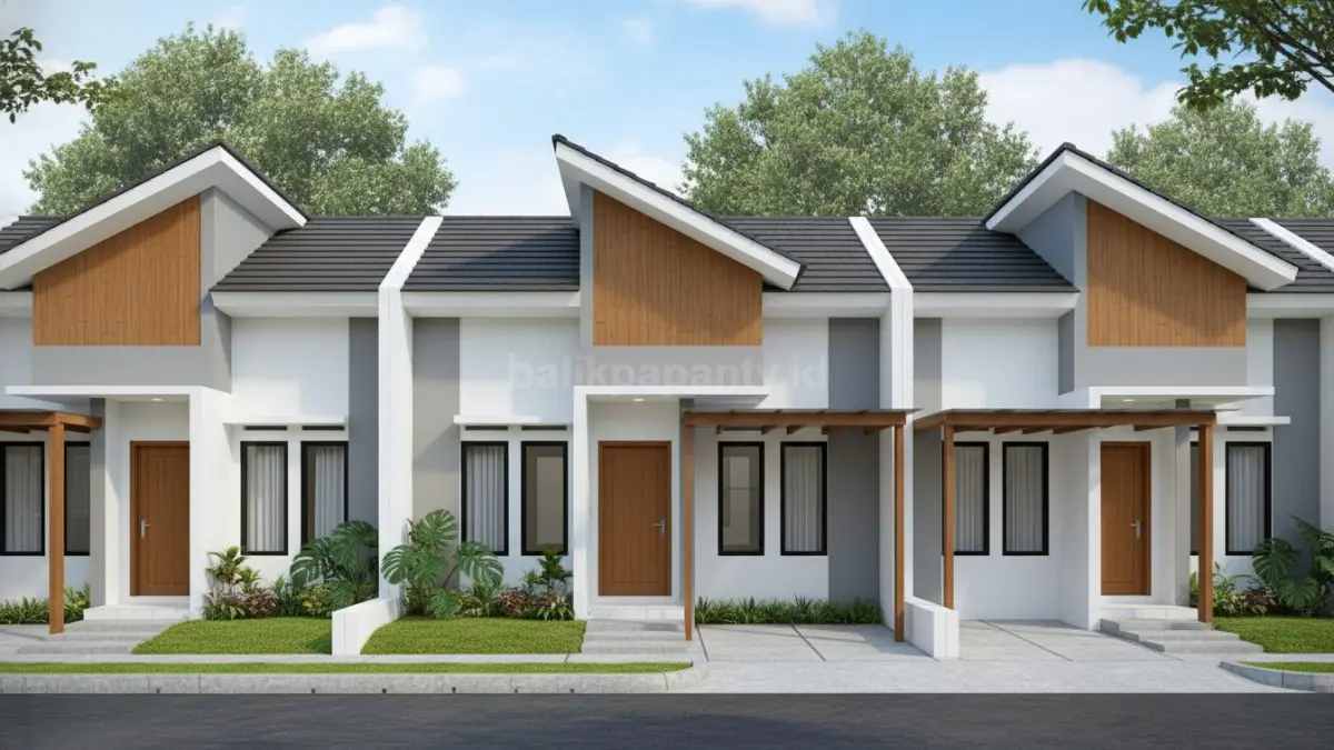 Rumah minimalis modern dengan atap miring tampil elegan, fungsional, dan efektif menghadapi curah hujan. (BTV/Ai)
