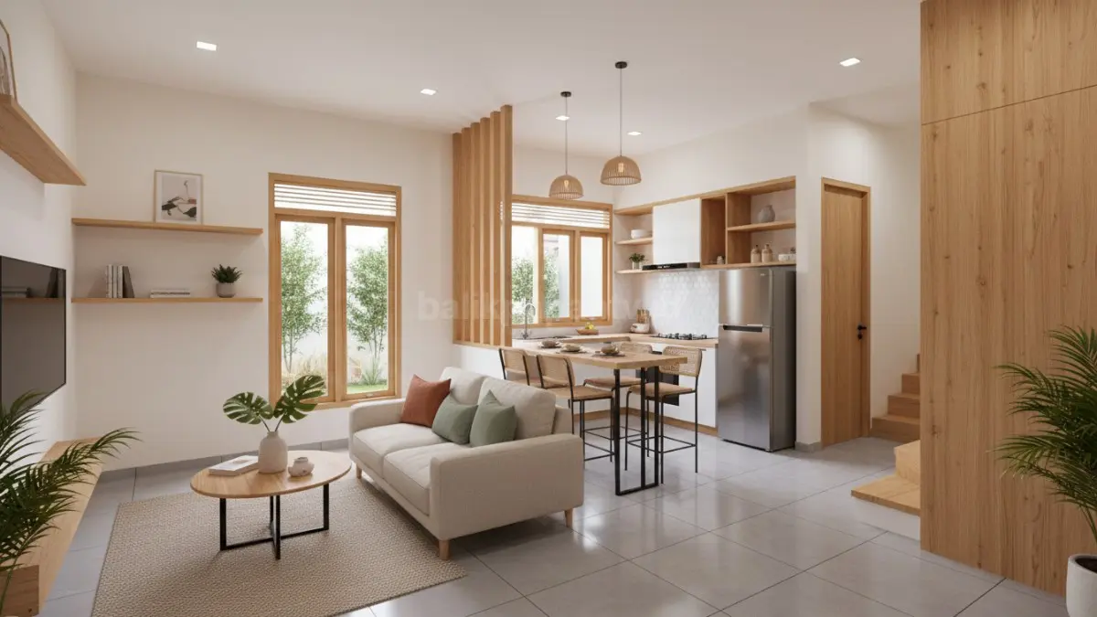 Rumah tumbuh modern dirancang fleksibel mengikuti perkembangan kebutuhan keluarga dan kemampuan finansial bertahap. (BTV/Ai)
