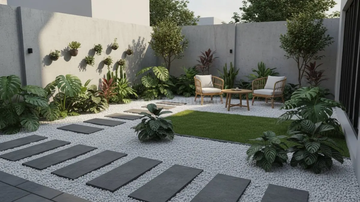 Taman Kering Bergaya Modern (BTV/Ai)