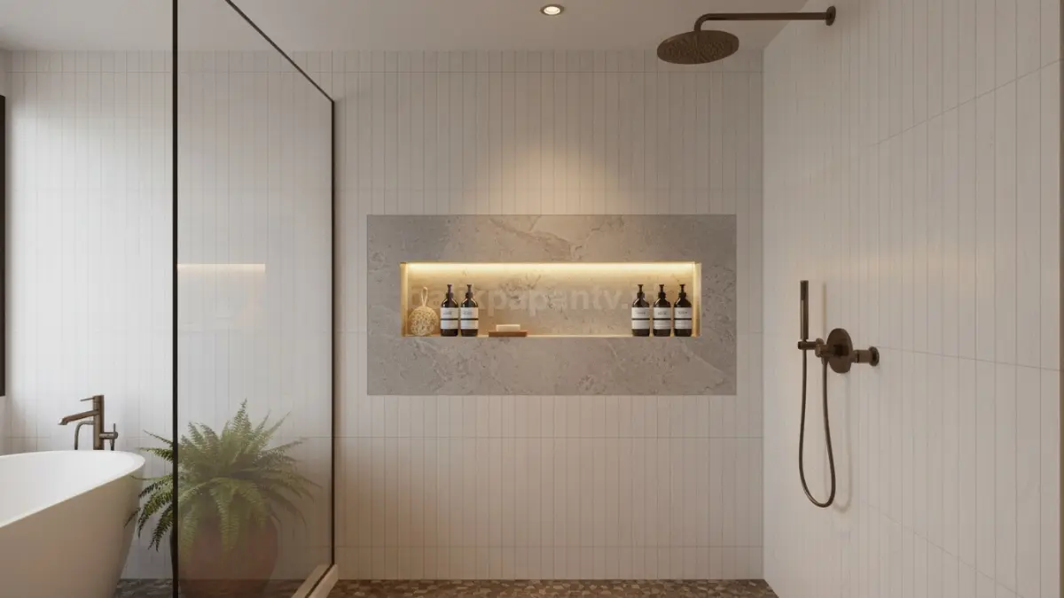 Shower Area dengan Niche Dinding (BTV/Ai)
