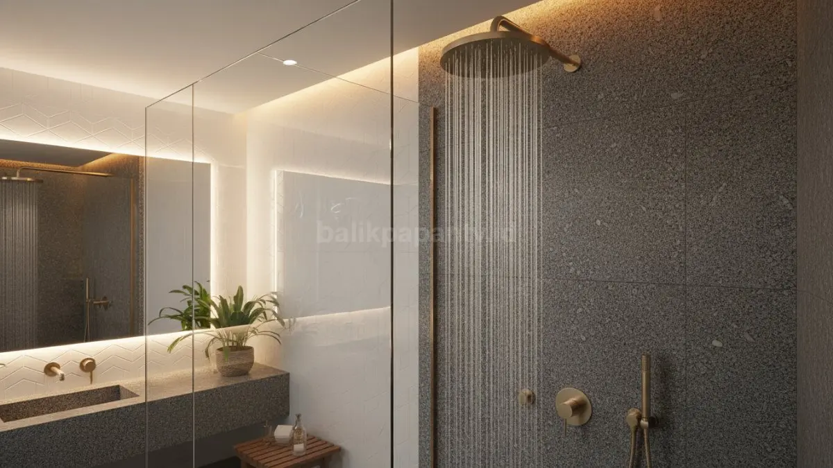 Shower Area dengan Rain Shower (BTV/Ai)
