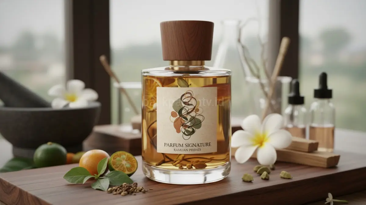 Ilustrasi Parfum Handmade Parfum signature buatan sendiri memberi kebebasan menciptakan aroma personal yang mencerminkan karakter dan gaya hidup.(BTV/AI) 