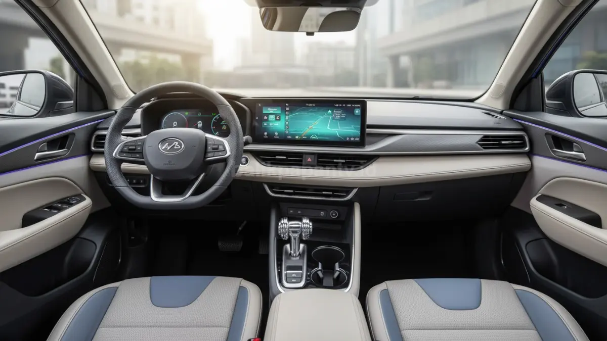 Interior BYD Atto 2 menghadirkan dashboard modern dengan material berkualitas dan fitur terkini. (BTV/Ai)