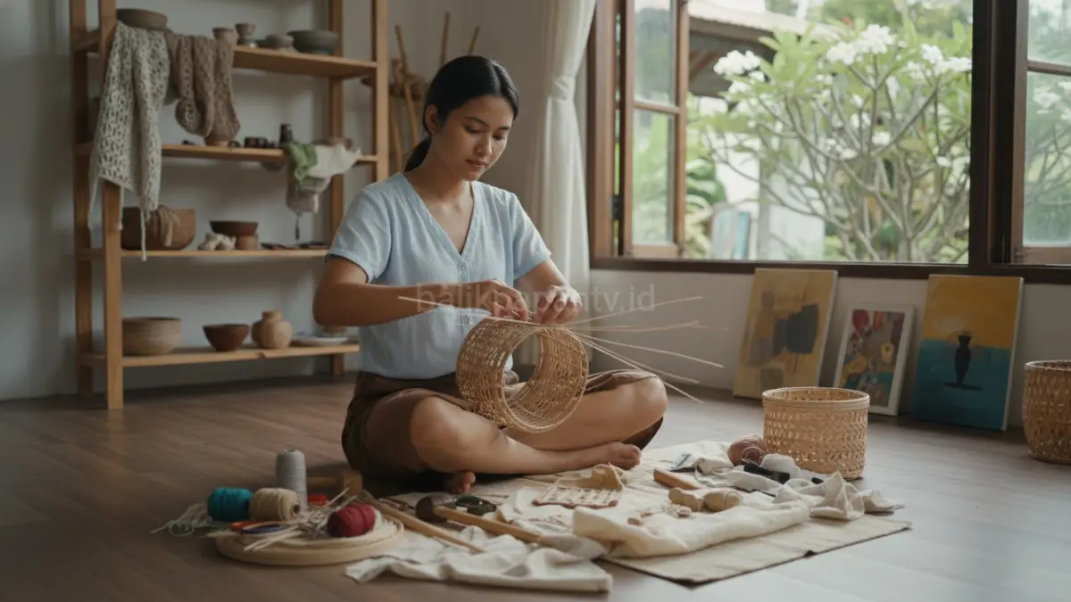 Kerajinan kreatif membantu melatih fokus dan mindfulness sekaligus memberi ruang istirahat dari distraksi digital.(BTV/AI) 
