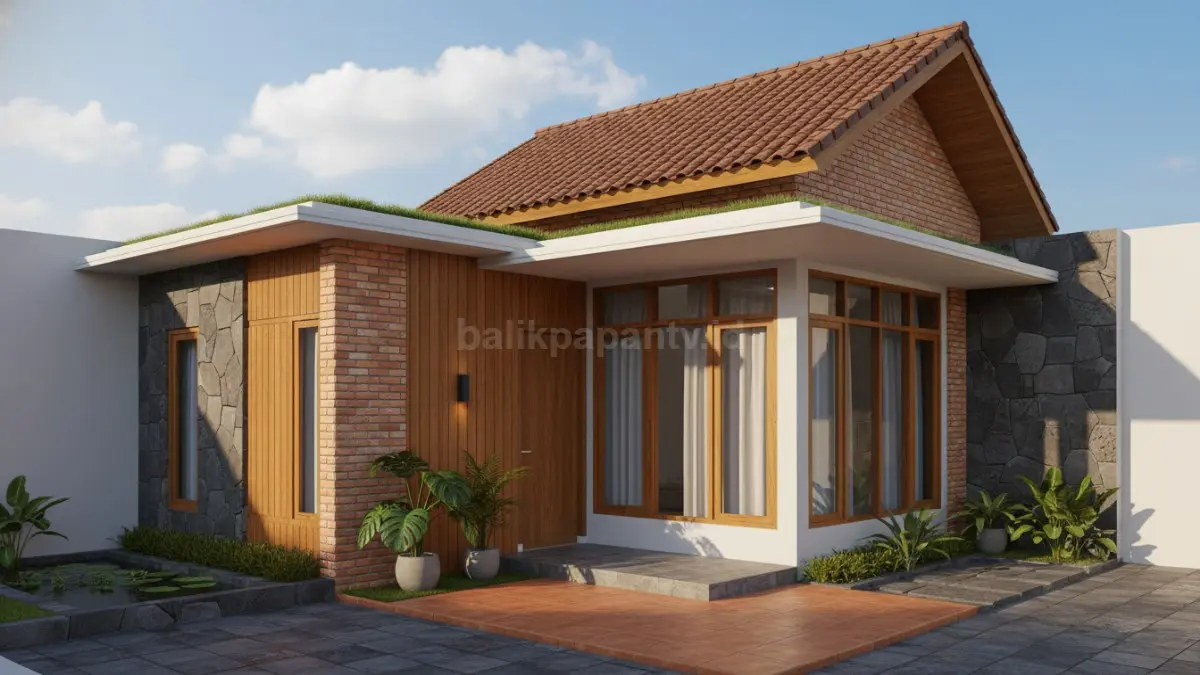 Pemilihan material bangunan yang tepat membantu menjaga suhu rumah tetap stabil dan mengurangi kebutuhan energi pendinginan. (BTV/Ai)