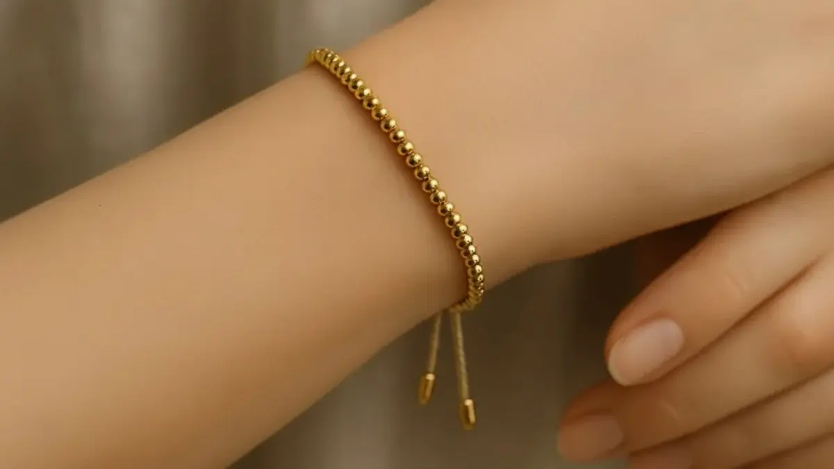 Gelang tali emas minimalis sederhana yang elegan