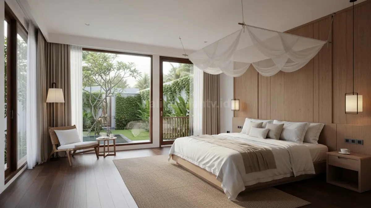 Kaca besar menghadirkan suasana kamar seperti resort dengan pemandangan alami yang menenangkan. (BTV/Ai)