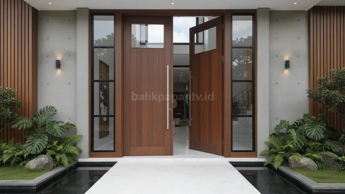 Pintu pivot jumbo menghadirkan kesan modern, megah, dan bergerak halus meski berukuran besar. (BTV/Ai)