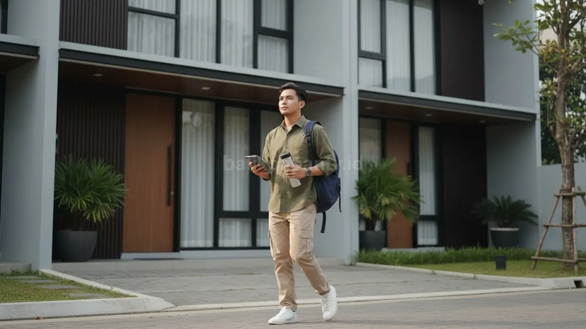 Tampilan mahasiswa dengan gaya kampus praktis untuk aktivitas kuliah sepanjang hari.
