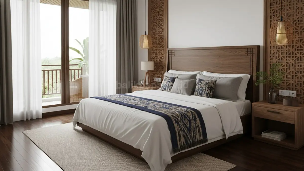 Tempat tidur sebagai pusat ruang menciptakan suasana kamar yang rapi, nyaman, dan elegan. (BTV/Ai)