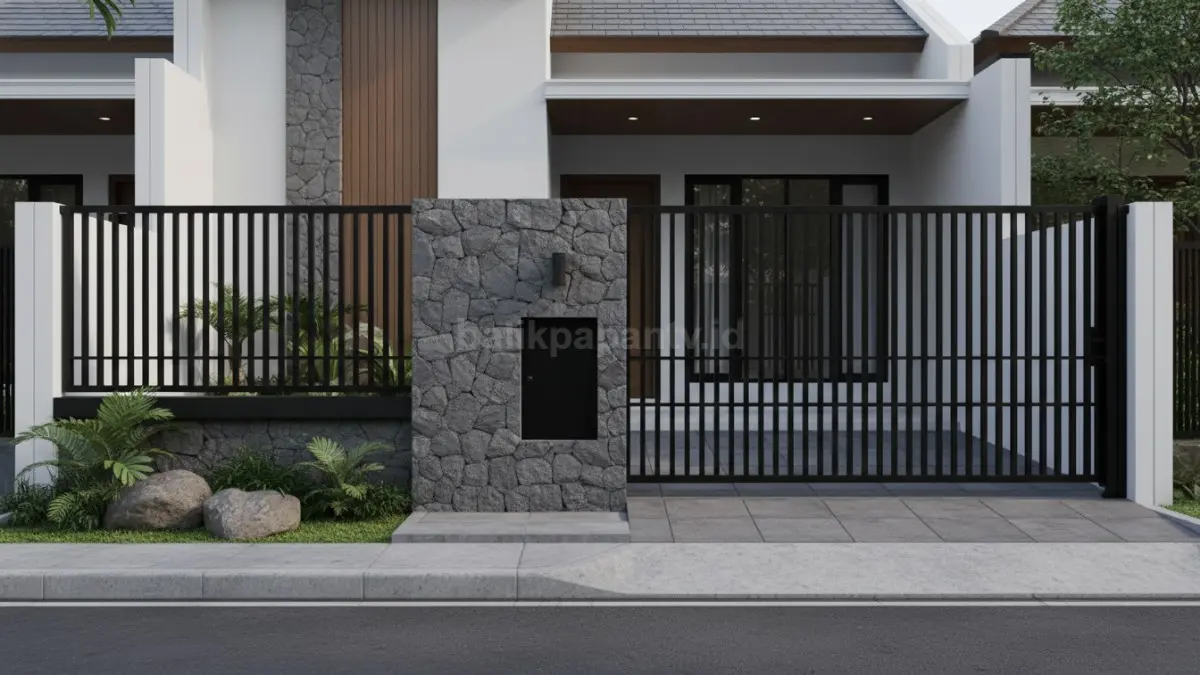 Warna monokrom menghadirkan tampilan pagar yang modern, elegan, dan timeless. (BTV/Ai)