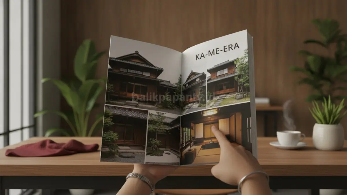 Buku Ka-Me-Ra menampilkan rumah Jepang sebagai inspirasi memahami ruang, kehidupan, dan desain manusiawi sehari-hari. (BTV/AI)