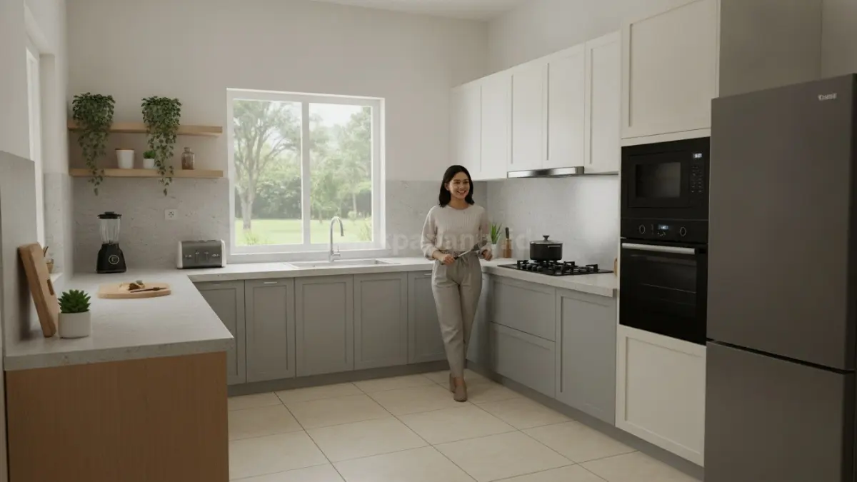 Dapur modern menekankan efisiensi ruang, fungsi optimal, pengelolaan biaya, dan kenyamanan aktivitas harian. (BTV/AI)