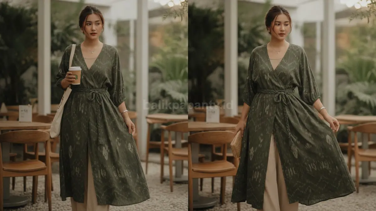 Dress serbaguna mendukung berbagai aktivitas harian dengan gaya praktis, nyaman, dan fleksibel. (BTV/AI)

