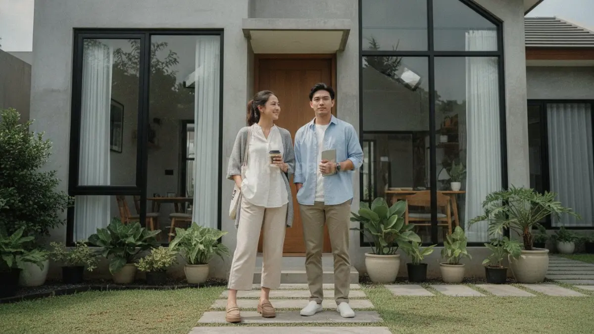 Inspirasi outfit kantor Gen Z dengan warna netral yang rapi dan nyaman digunakan.
