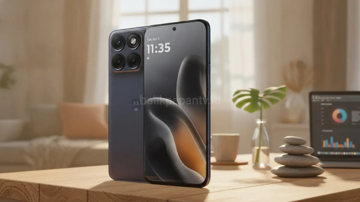 Motorola Edge 70 Fusion hadir dengan identitas baru yang menonjolkan keseimbangan desain, performa, dan pengalaman penggunaan harian yang nyaman.(BTV/AI) 
