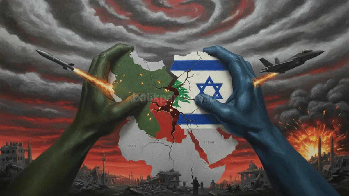 Rentetan rudal Iran melintas di langit malam Timur Tengah saat ketegangan dengan Israel kembali meningkat.