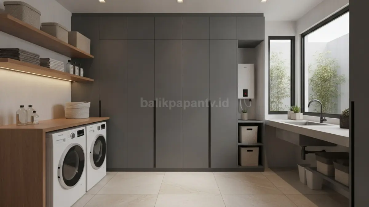 Area servis yang terkonsentrasi membuat rumah lebih rapi, efisien, dan mudah dalam pengelolaan aktivitas harian. (BTV/Ai)