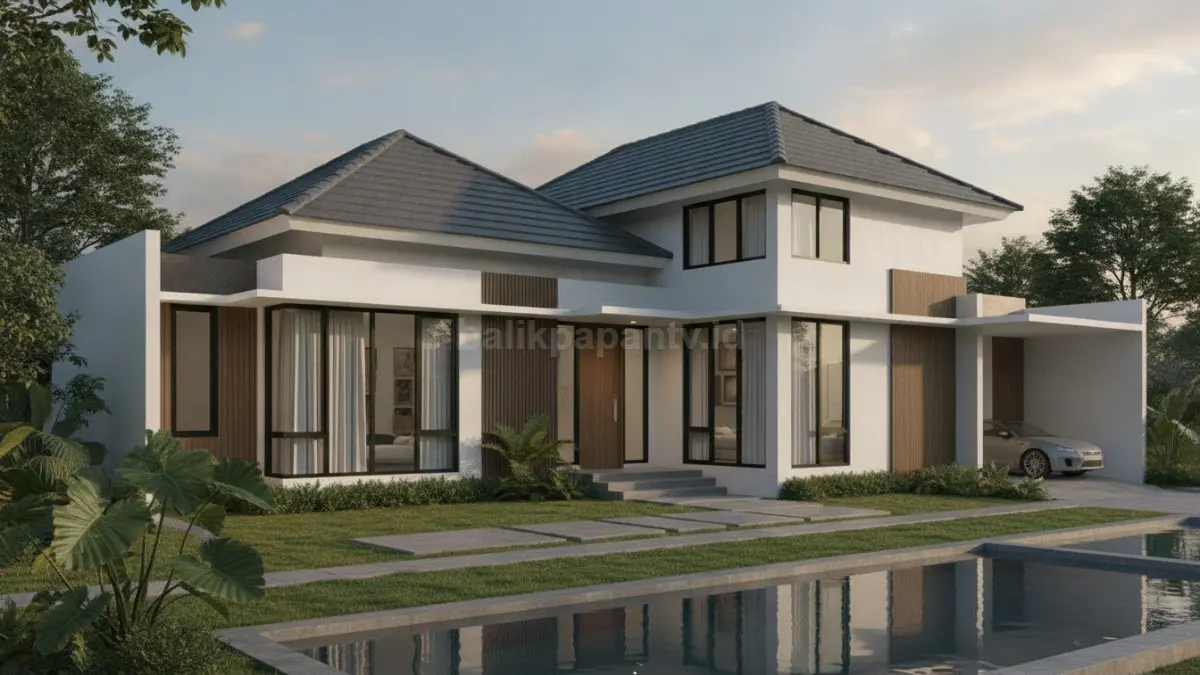 Genteng flat contemporary menghadirkan tampilan atap yang modern, bersih, dan berkarakter minimalis. (BTV/Ai)