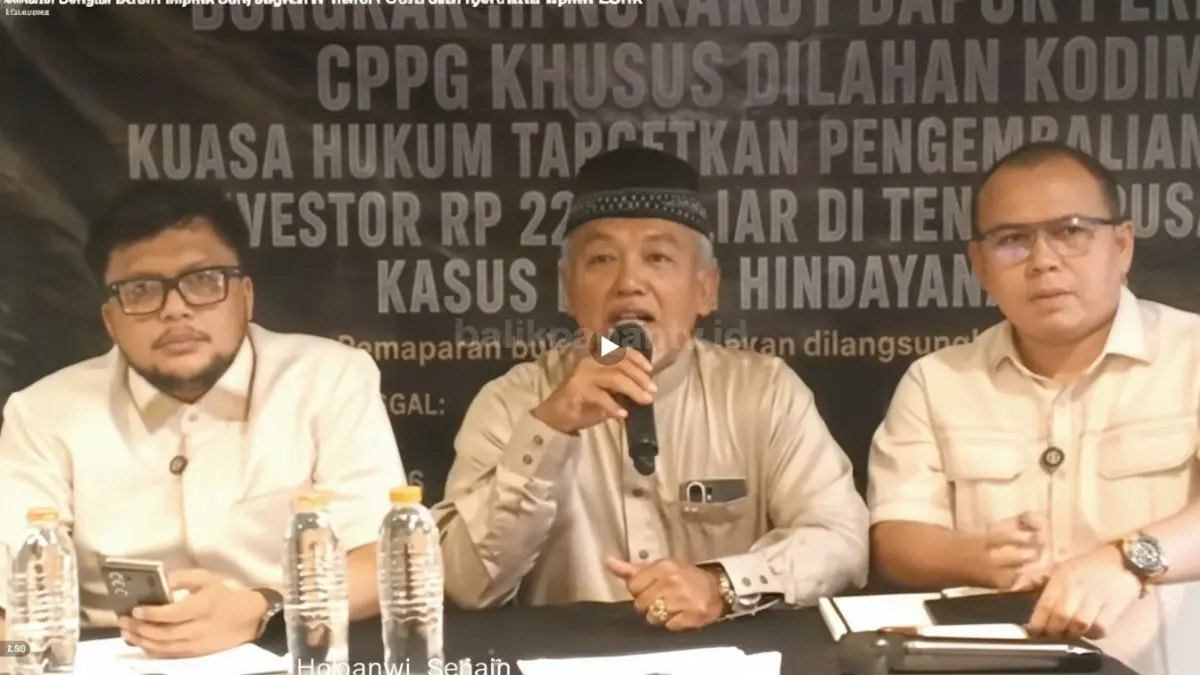 Investor Munjayin saat menyampaikan keterangan terkait investasi Rp218,25 miliar dalam proyek dapur MBG.