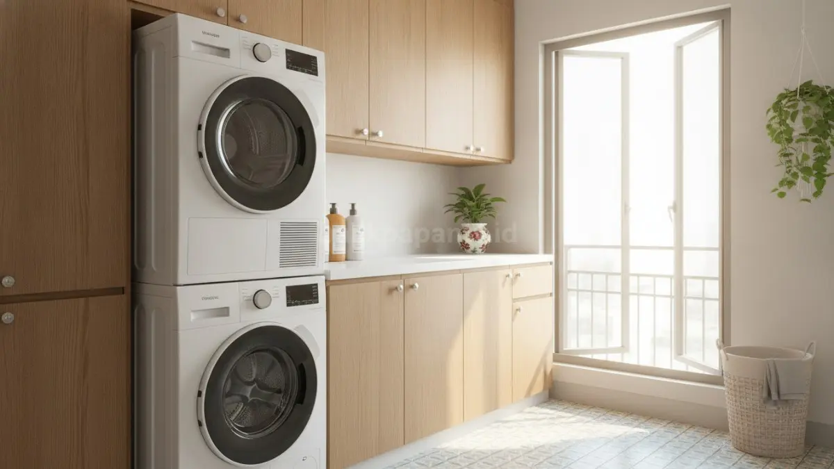 Laundry Room Vertikal untuk Lahan Terbatas (BTV/Ai)