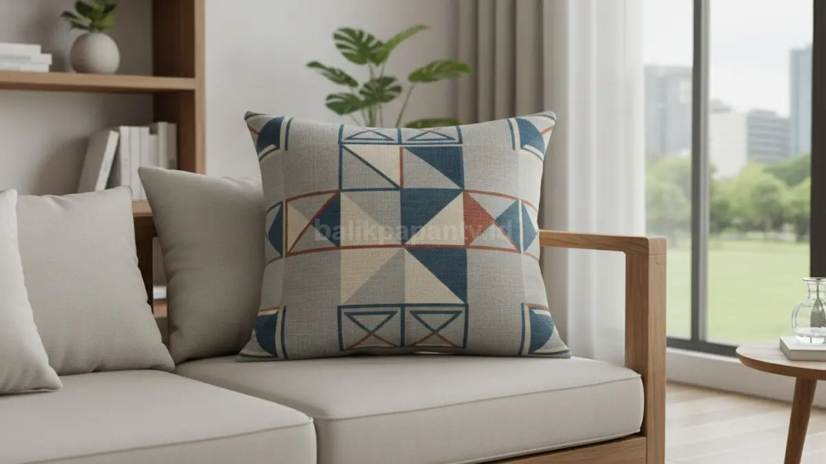 Motif geometris kustom menghadirkan tampilan modern, rapi, harmonis, mudah disesuaikan dengan berbagai warna interior.  (BTV/AI)