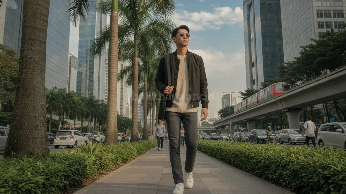 Remaja mengenakan outfit Korean style modern dengan warna netral untuk aktivitas harian. (BTV/AI)