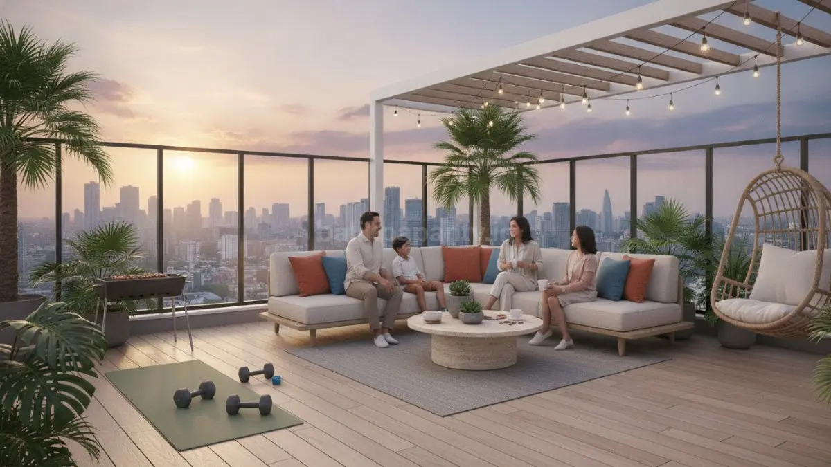Rooftop ringan menjadi ruang tambahan yang nyaman untuk bersantai, berkumpul bersama keluarga, dan menikmati suasana terbuka. (BTV/Ai)