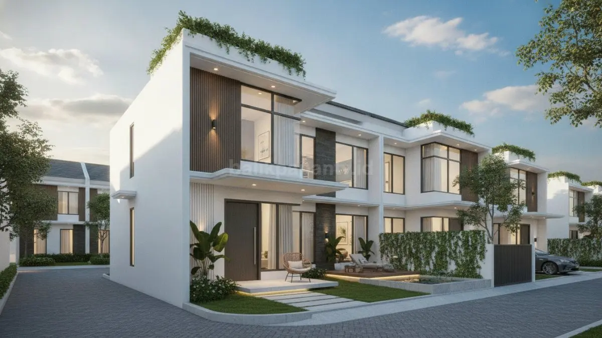 Rumah kecil di lahan 6x12 meter dengan desain modern dan tata ruang efisien. (BTV/Ai)