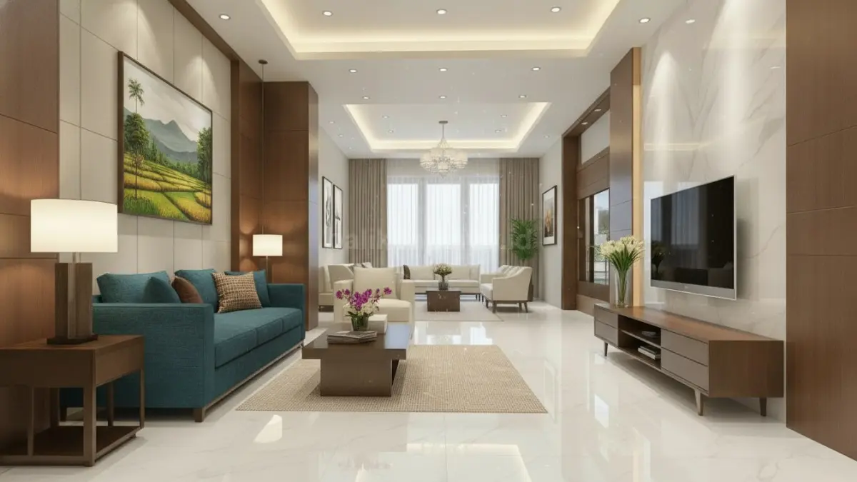 Warna interior cerah membantu memantulkan cahaya alami, membuat ruangan terasa lebih luas dan terang tanpa banyak lampu. (BTV/Ai)