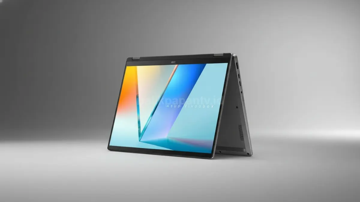 ASUS Vivobook 14 Flip OLED TP3407AA dengan desain 2-in-1 dan layar OLED untuk produktivitas modern. (BTV/Ai)
