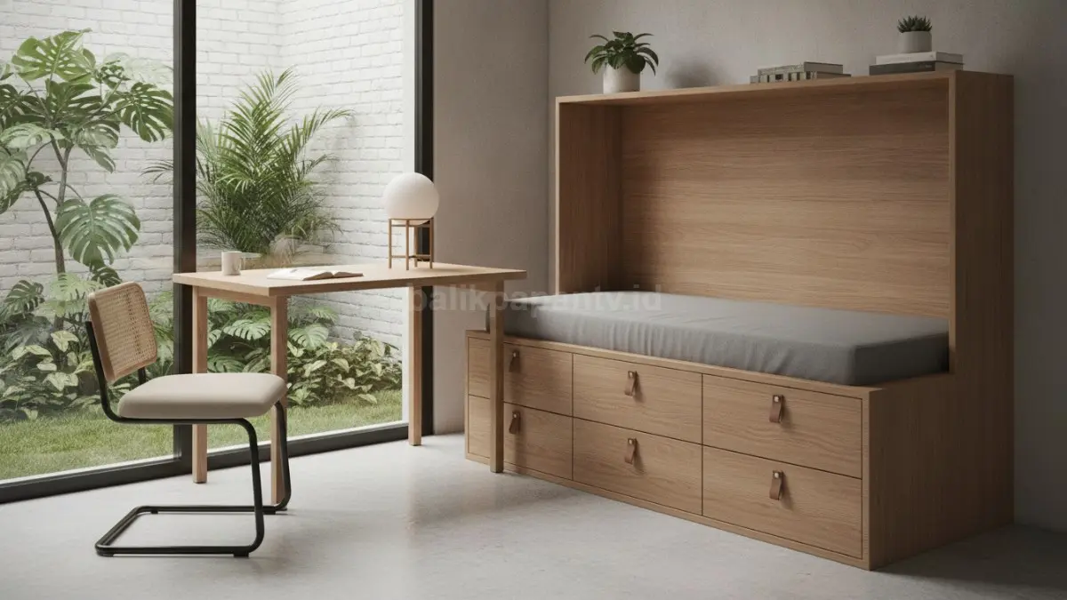 Furnitur fleksibel membantu menghemat ruang dan memaksimalkan fungsi setiap area. (BTV/Ai)
