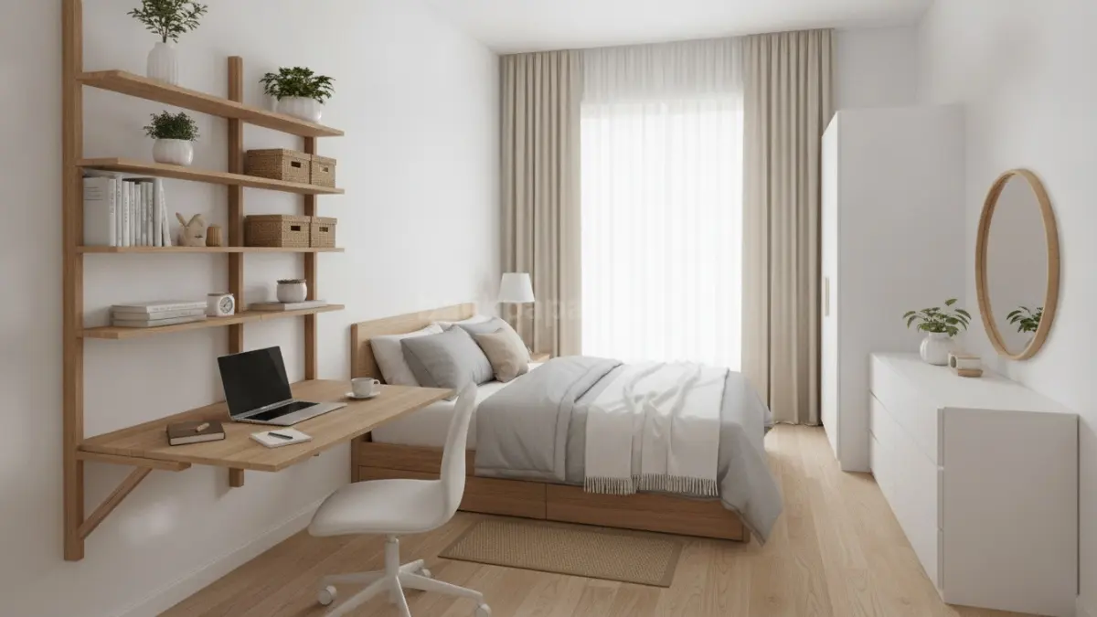 Kamar tidur dirancang lebih fleksibel untuk istirahat, bekerja, dan belajar. (BTV/Ai)