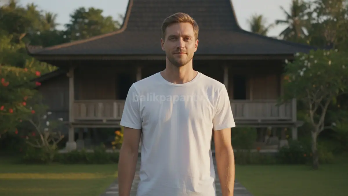 Kaos putih polos menghadirkan tampilan bersih, serasi, dan mudah dipadukan untuk berbagai gaya kasual.  (BTV/AI)
