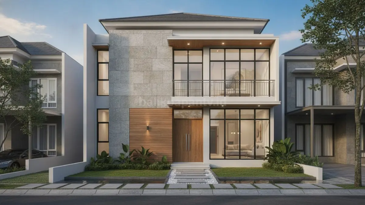 Material alami menghadirkan kesan hangat, elegan, dan tetap modern. (BTV/Ai)