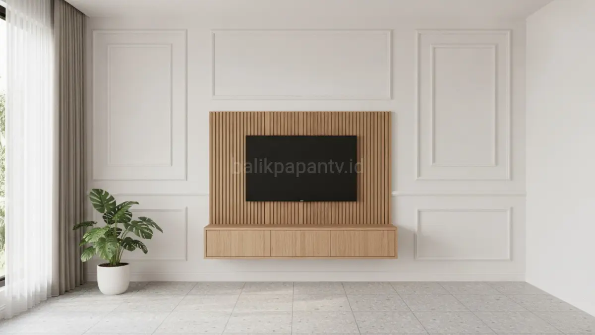 Molding modern bergaris sederhana menambah karakter elegan tanpa membuat ruangan terasa penuh.(BTV/AI) 