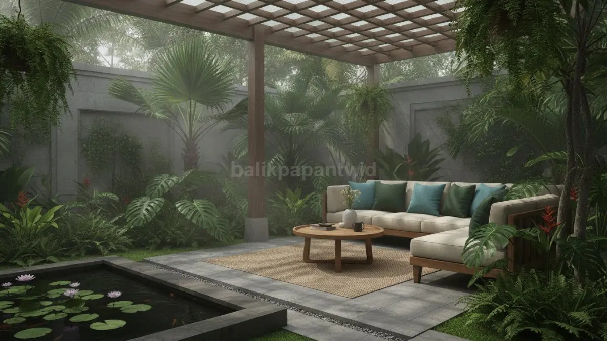 Outdoor Living dengan Taman Tropis (BTV/Ai)