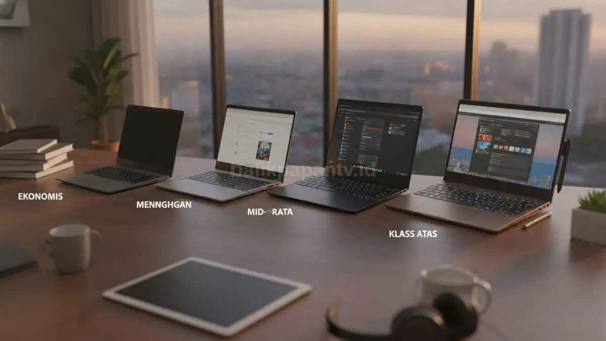 Perbandingan laptop kuliah 2026 mulai harga ekonomis hingga kelas premium. (BTV/Ai)