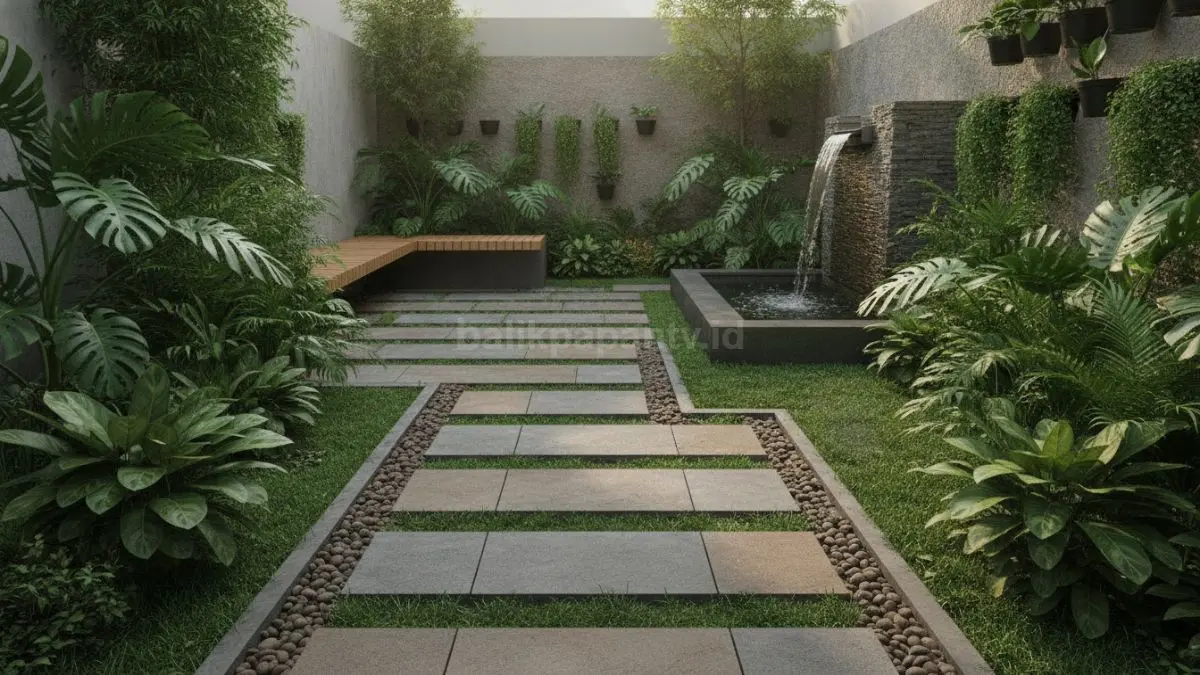 Taman Mini dengan Jalur Batu Alam (BTV/Ai)