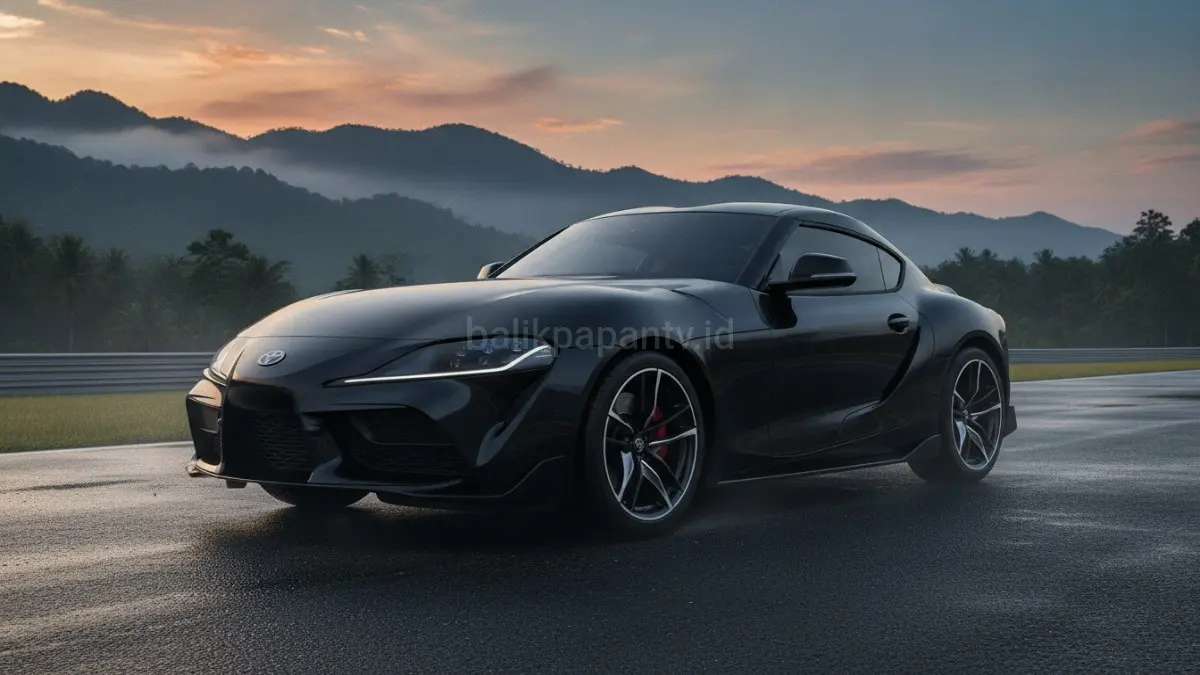 Toyota GR Supra hadir dengan mesin enam silinder turbo, fitur keselamatan modern, dan performa sport yang semakin fokus untuk menghadirkan pengalaman berkendara yang presisi dan responsif.(BTV/AI) 