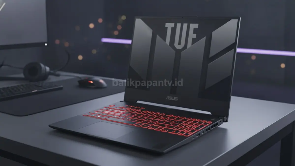 Asus TUF Gaming A15 dengan desain gaming khas dan performa menarik di kelas Rp10 jutaan. (BTV/Ai)