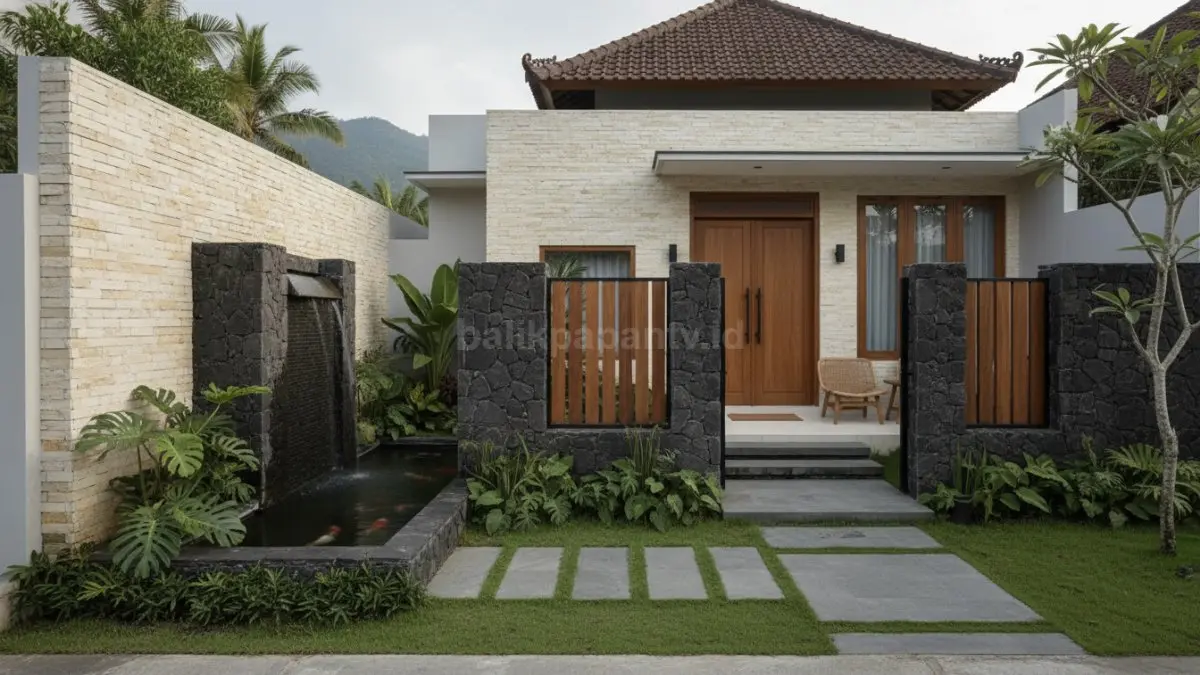 Material batu alam memberikan kesan alami yang kuat sekaligus mempercantik tampilan rumah. (BTV/Ai)