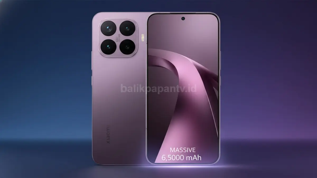Tampilan layar AMOLED 1.5K Xiaomi 17T dengan baterai 6.500 mAh dan fitur premium. (BTV/Ai)