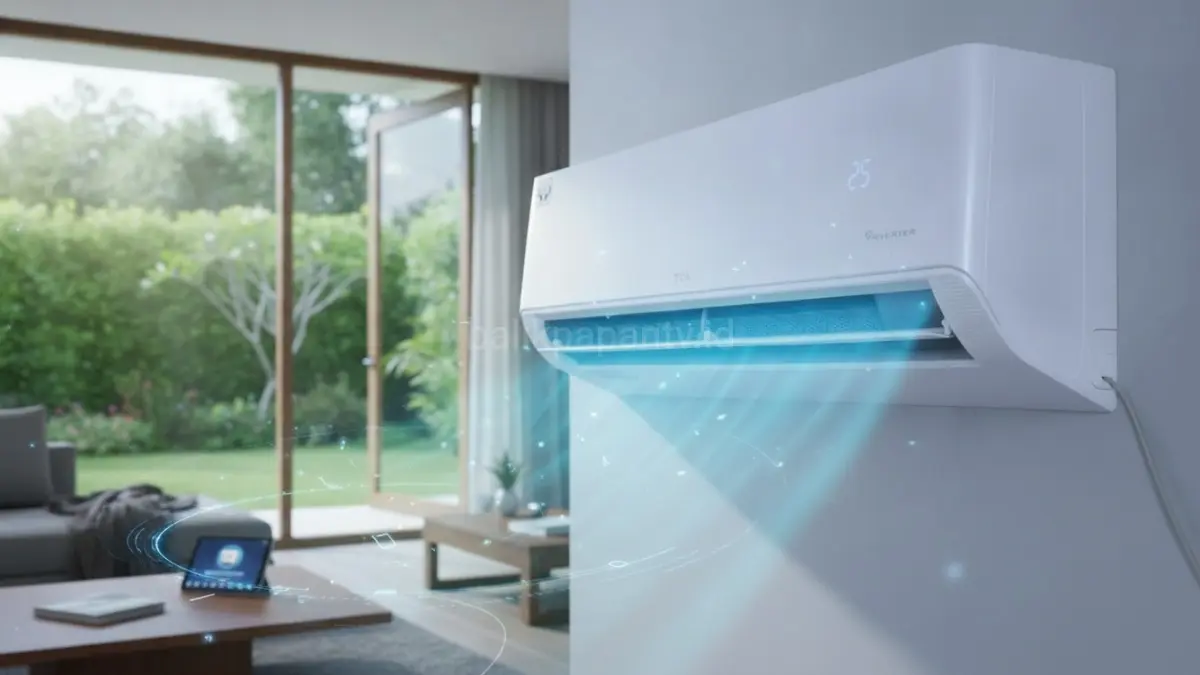 AC TCL Gentle Cool Pro menawarkan teknologi AI hemat energi dan fitur pintar untuk kenyamanan maksimal.(BTV/AI) 