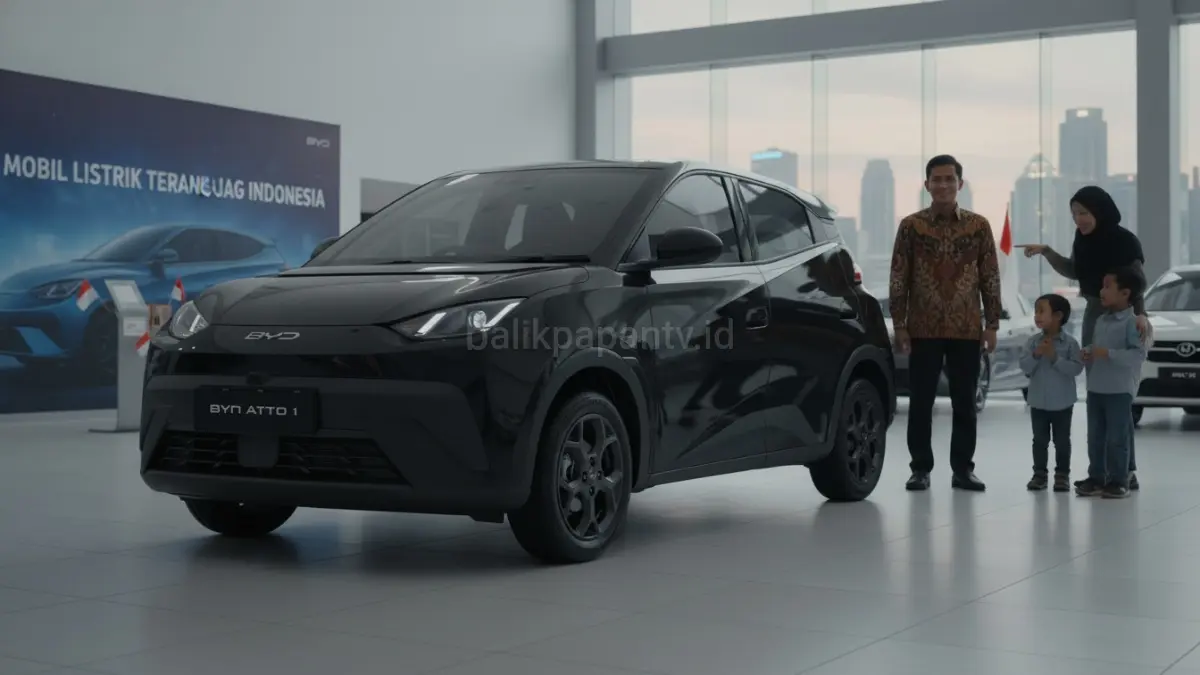 BYD Atto 1 menarik perhatian dengan harga kompetitif dan akses lebih luas ke mobil listrik.(BTV/AI) 
